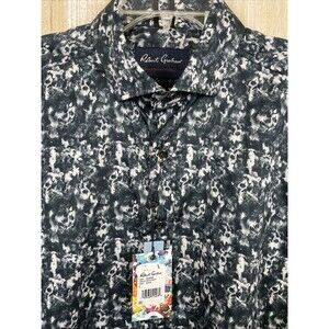 NWT Robert Graham Hawking Skulls Tailored Fit Button Down Shirt Sz Large
